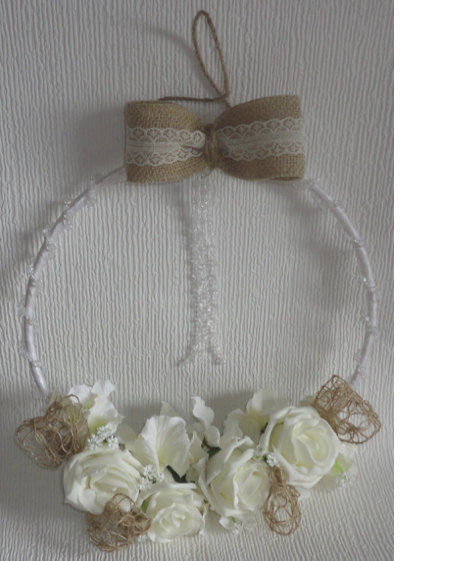 Rustic Vintage Style Flower Girl Hoop